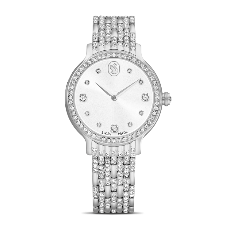 Swarovski Imber watch, Swiss Made, Metal bracelet, Silver Tone, Stainless steel