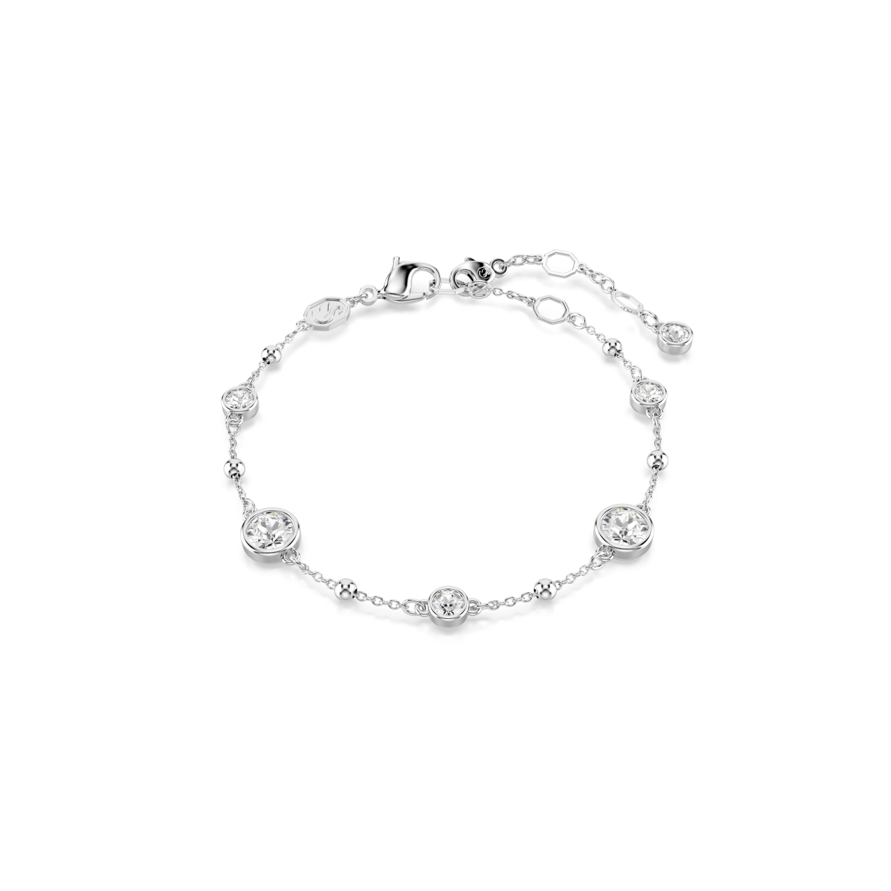 Swarovski Imber bracelet, Round cut, White, Rhodium plated : 5696079