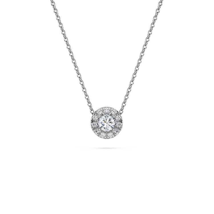 Swarovski Eternity Halo Solitaire Pendant Lab-grown Diamonds 0.23ct, Sterling Silver