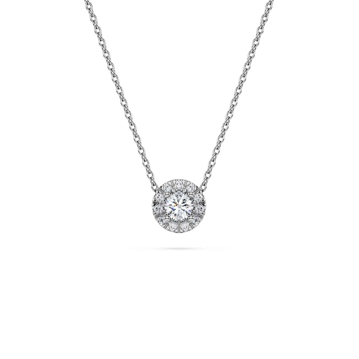 Swarovski Eternity Halo Solitaire Pendant Lab-grown Diamonds 0.23ct, Sterling Silver