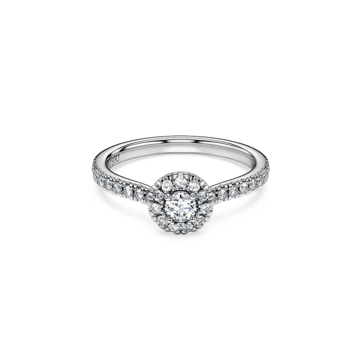 Swarovski Eternity halo solitaire ring Lab-grown diamonds 0.45 ct tw, Round shape, Sterling silver