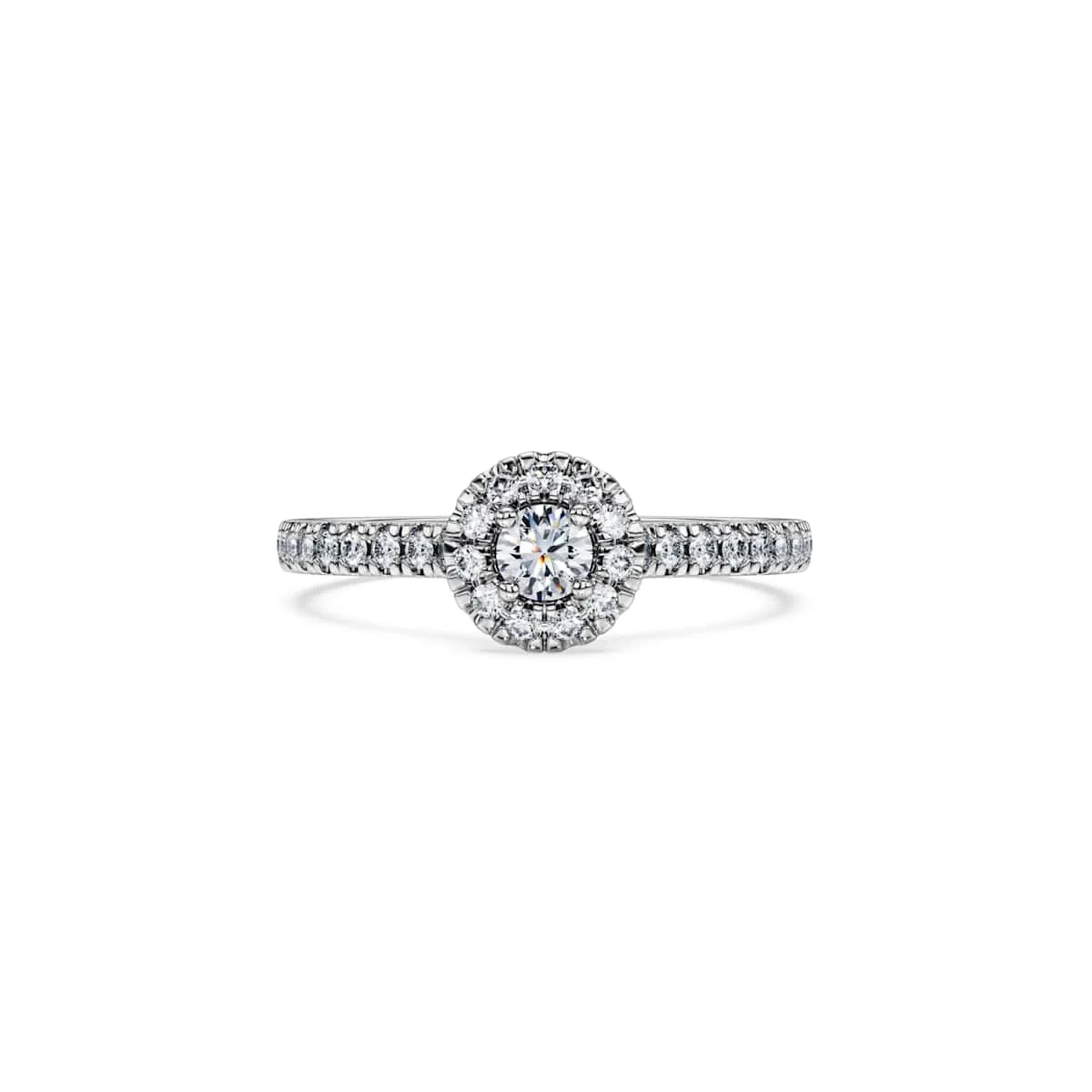 Swarovski Eternity halo solitaire ring Lab-grown diamonds 0.45 ct tw, Round shape, Sterling silver