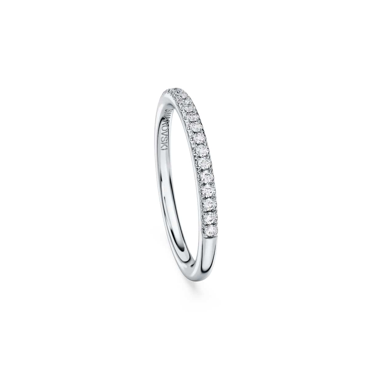 Swarovski Eternity band ring, Lab-grown diamonds 0.2 ct tw, Round shape, 18ct white gold