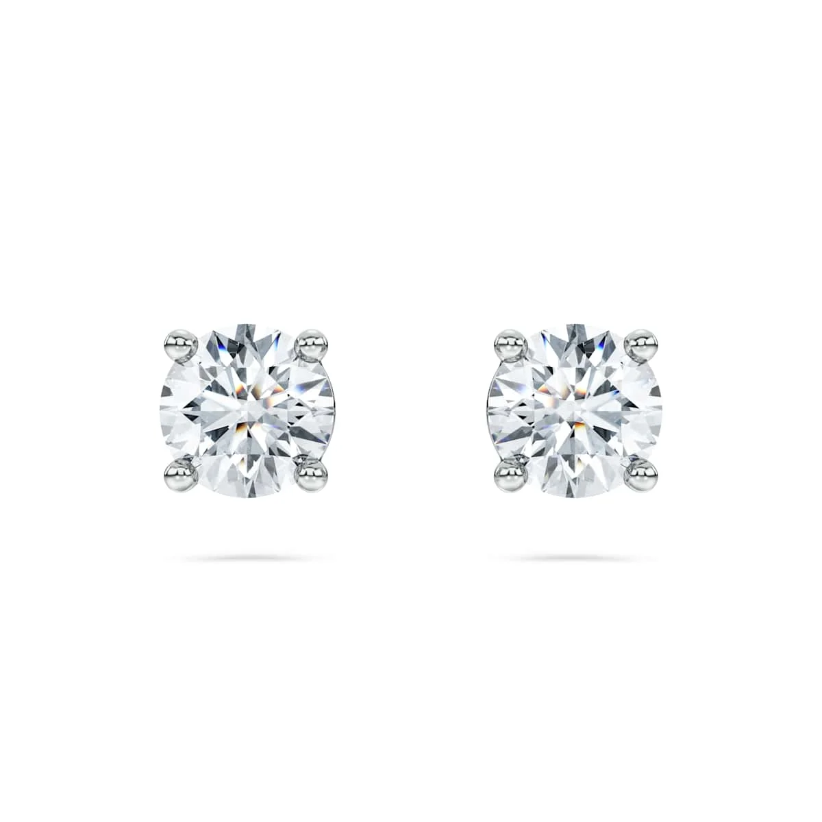 Swarovski Eternity solitaire stud earrings Lab-grown diamonds 1ct tw, Round shape