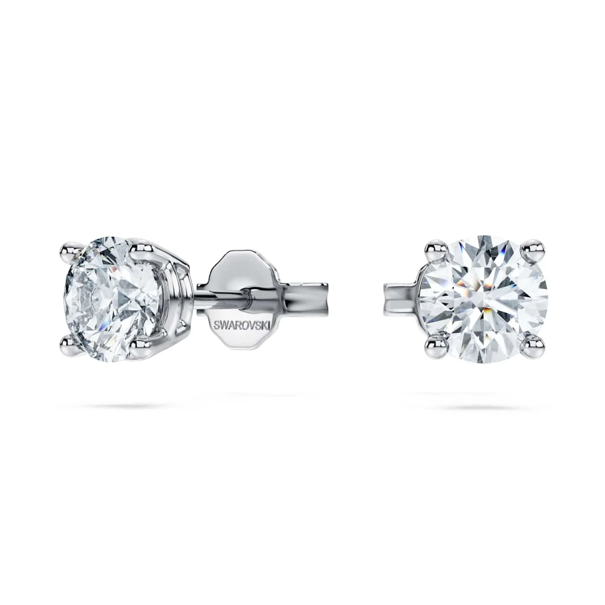 Swarovski Eternity solitaire stud earrings Lab-grown diamonds 1ct tw, Round shape