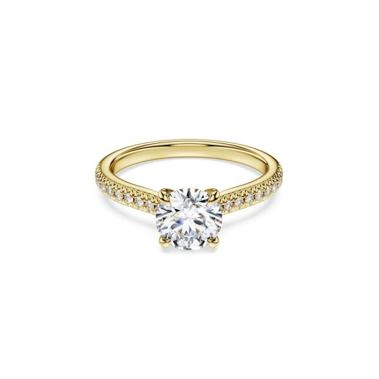 Swarovski Eternity Solitaire Ring Lab-Grown Diamond 1.2 ct tw, 18ct yellow gold