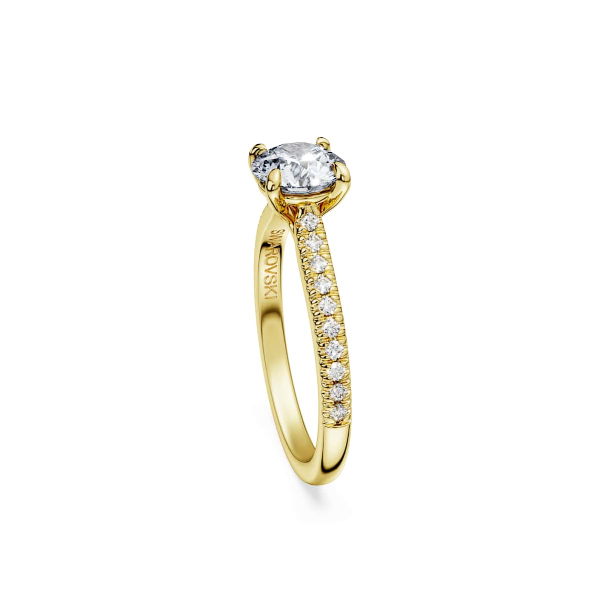 Swarovski Eternity Solitaire Ring Lab-Grown Diamond 1.2 ct tw, 18ct yellow gold