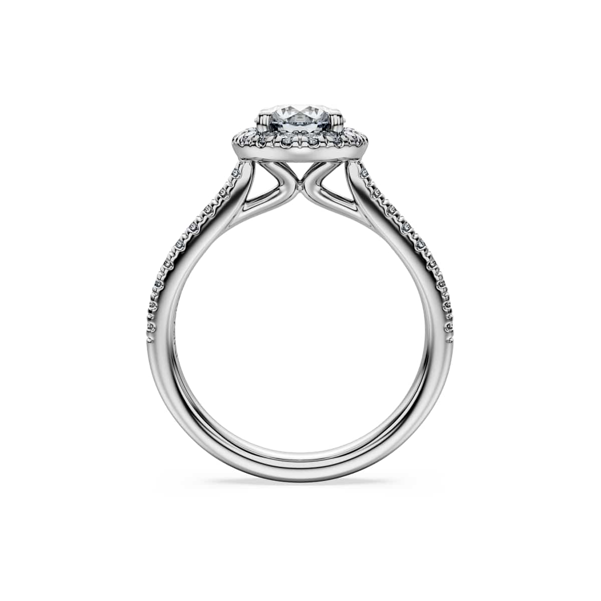 Swarovski Eternity halo solitaire ring, Lab-grown diamonds 1.33 ct tw, Round shape, 18ct white gold