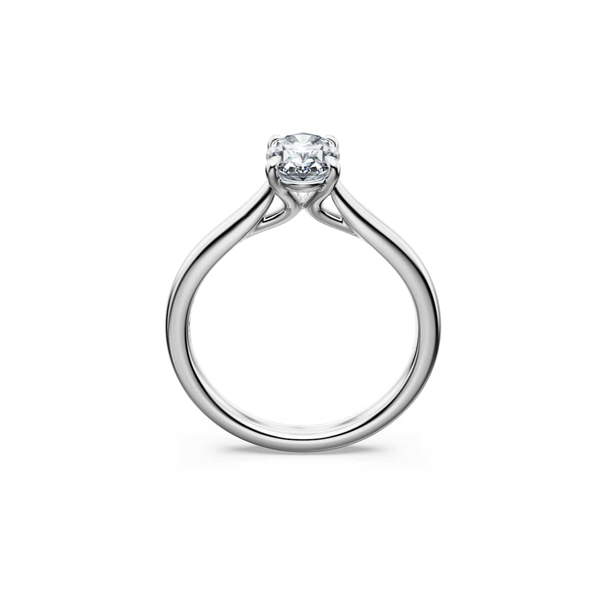 Swarovski Eternity solitaire ring, Lab-grown diamonds, 1 ct, Oval shape, 18ct white gold