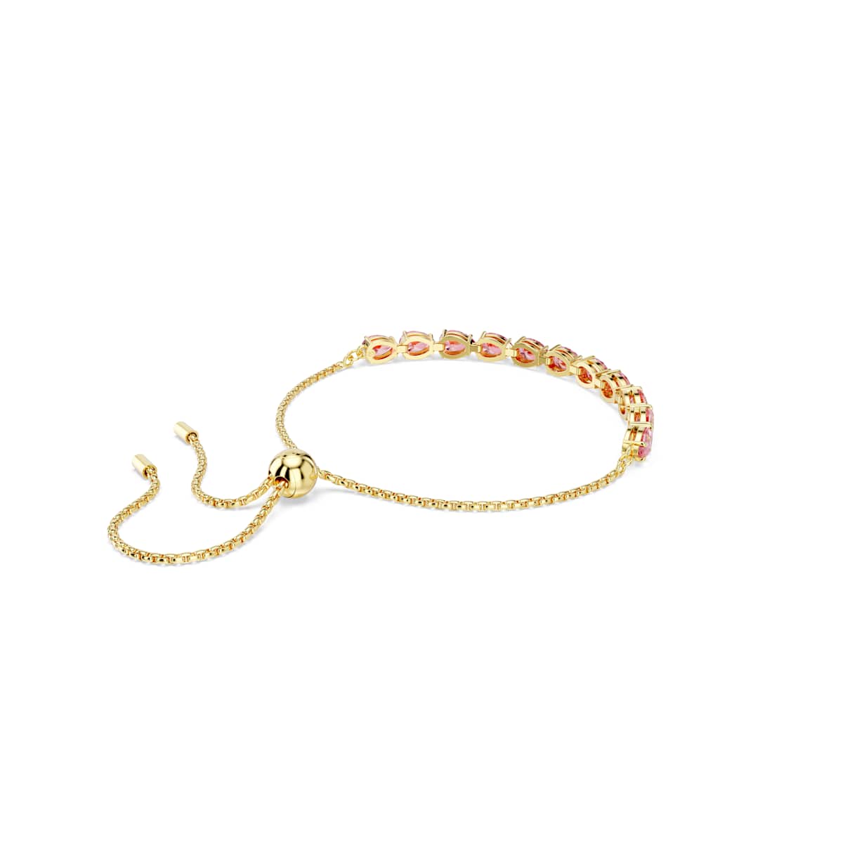 Swarovski Matrix bracelet, Pear cut, Pink, Gold-tone plated : 5707187