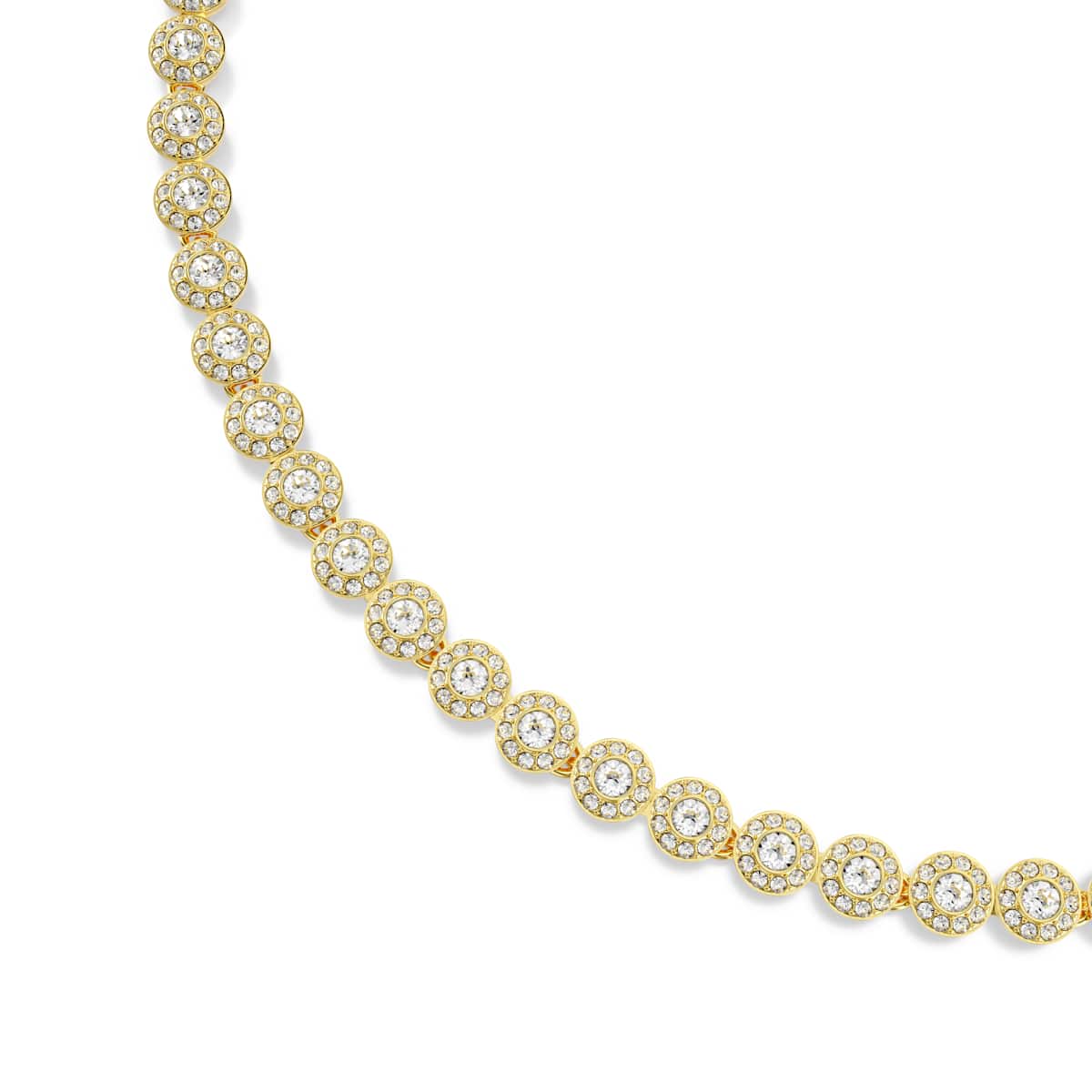 Swarovski Una Angelic set, Round cut, White, Gold-tone plated