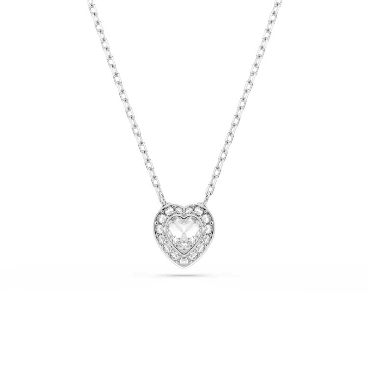 Ariana Grande x Swarovski pendant, Mixed cuts, Heart, White, Rhodium plated
