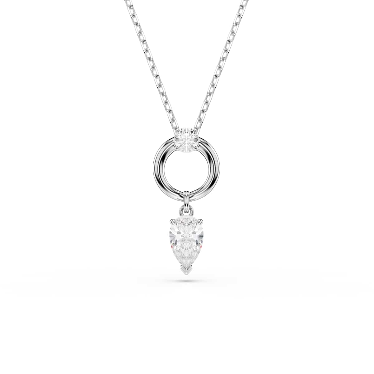 Swarovski Mesmera pendant, Pear cut, White, Rhodium plated : 5723146