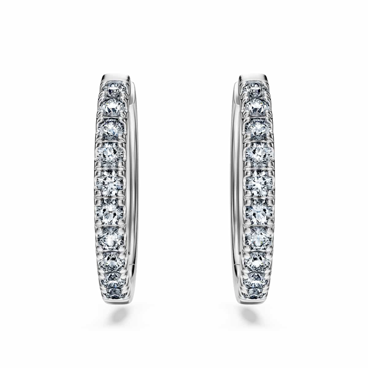 Swarovski Eternity hoop earrings, Lab-grown diamonds 0.5 ct tw, Round shape, Sterling silver Article Number