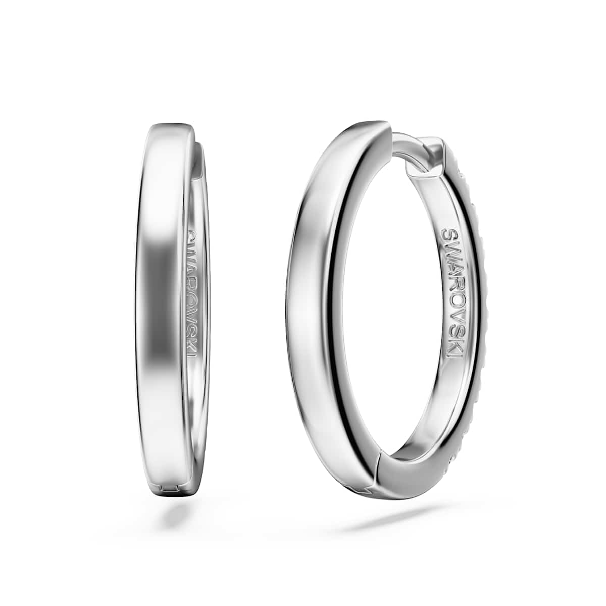 Swarovski Eternity hoop earrings, Lab-grown diamonds 0.5 ct tw, Round shape, Sterling silver Article Number