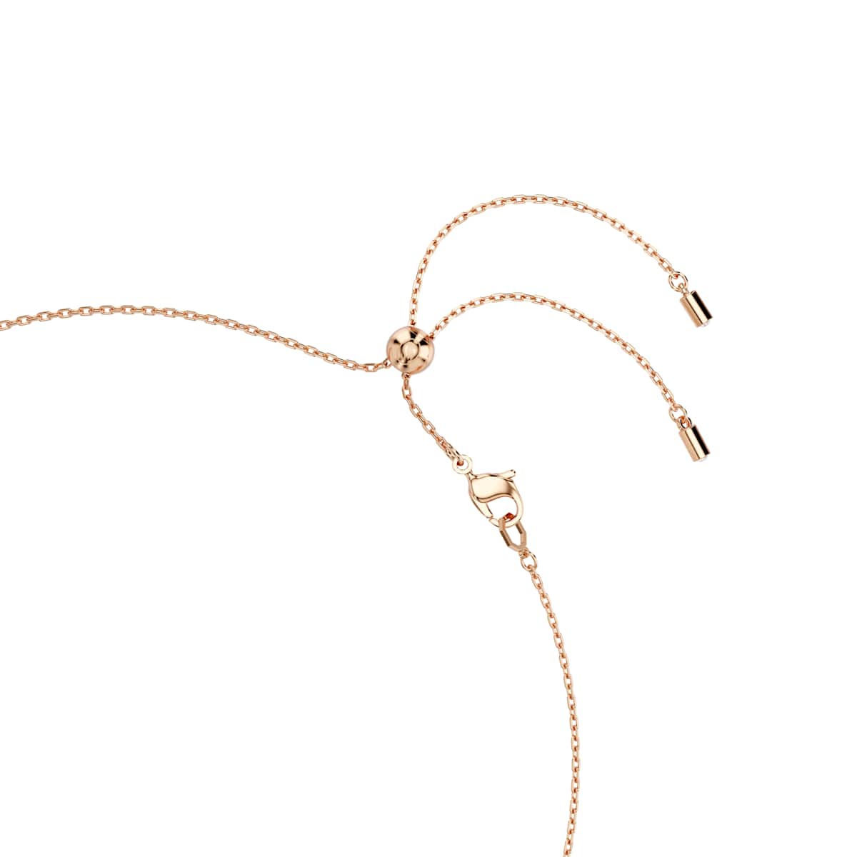 Swarovski Constella necklace, Crystal pearl, Round cuts, White, Rose gold-tone plated