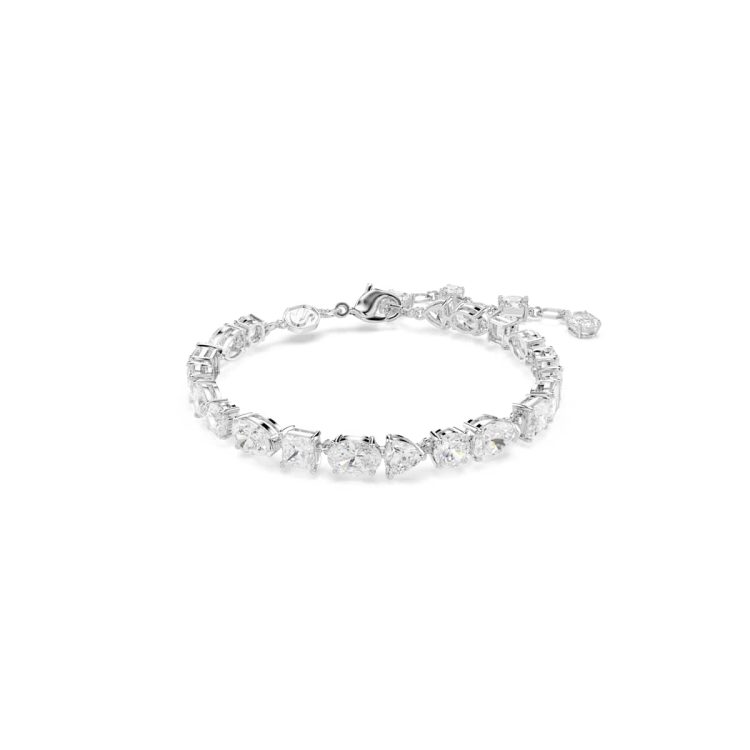 Swarovski Mesmera bracelet, Mixed cuts, White, Rhodium plated