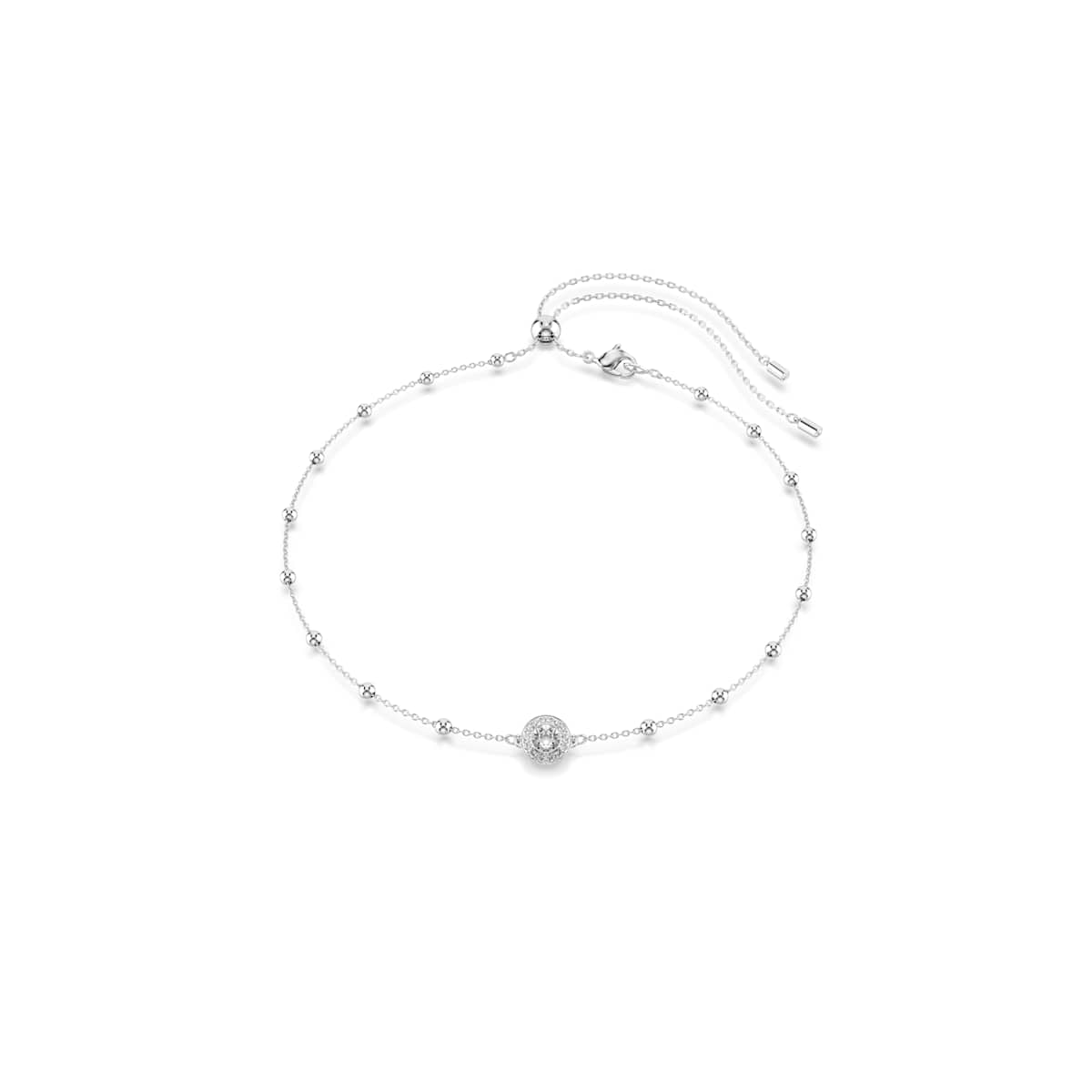 Swarovski Una Angelic pendant, Round cut, Double sided motifs, White, Rhodium plated : 5733116