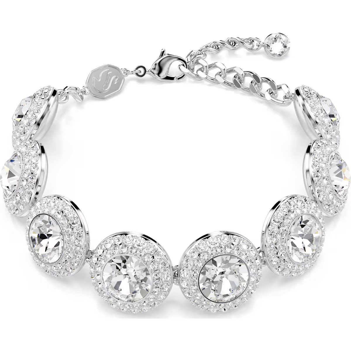 Una Angelic bracelet, White, Rhodium plated 5735343