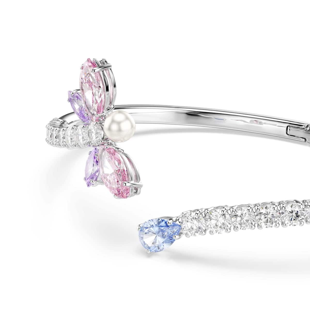 Ariana Grande x Swarovski bangle, Mixed cuts, Dragonfly, Multicoloured, Rhodium plated : 5737401