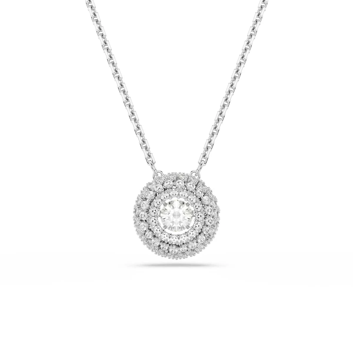 Swarovski Sublima pendant Round cut White Rhodium plated