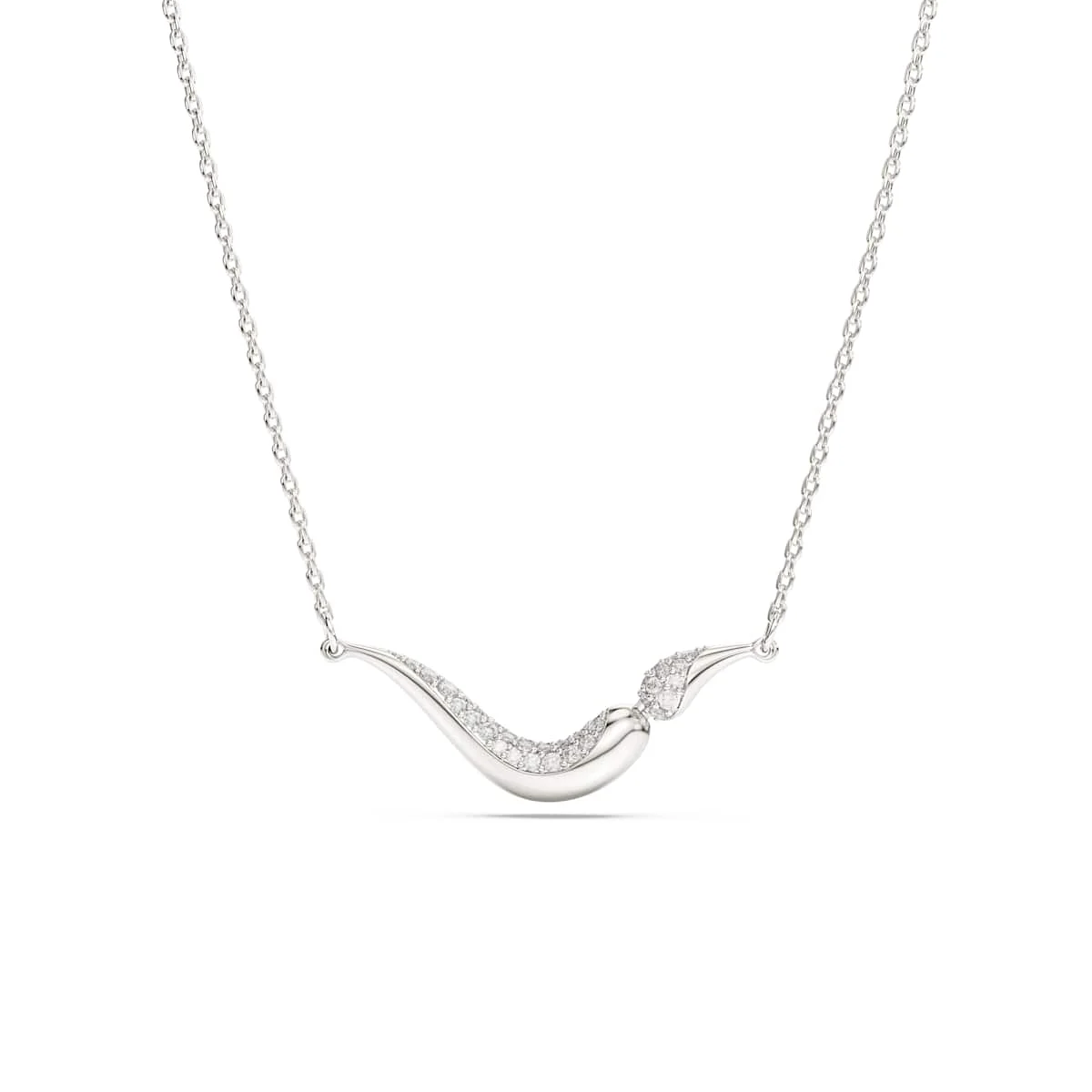 Swarovski Classica necklace Round cut White Sterling silver