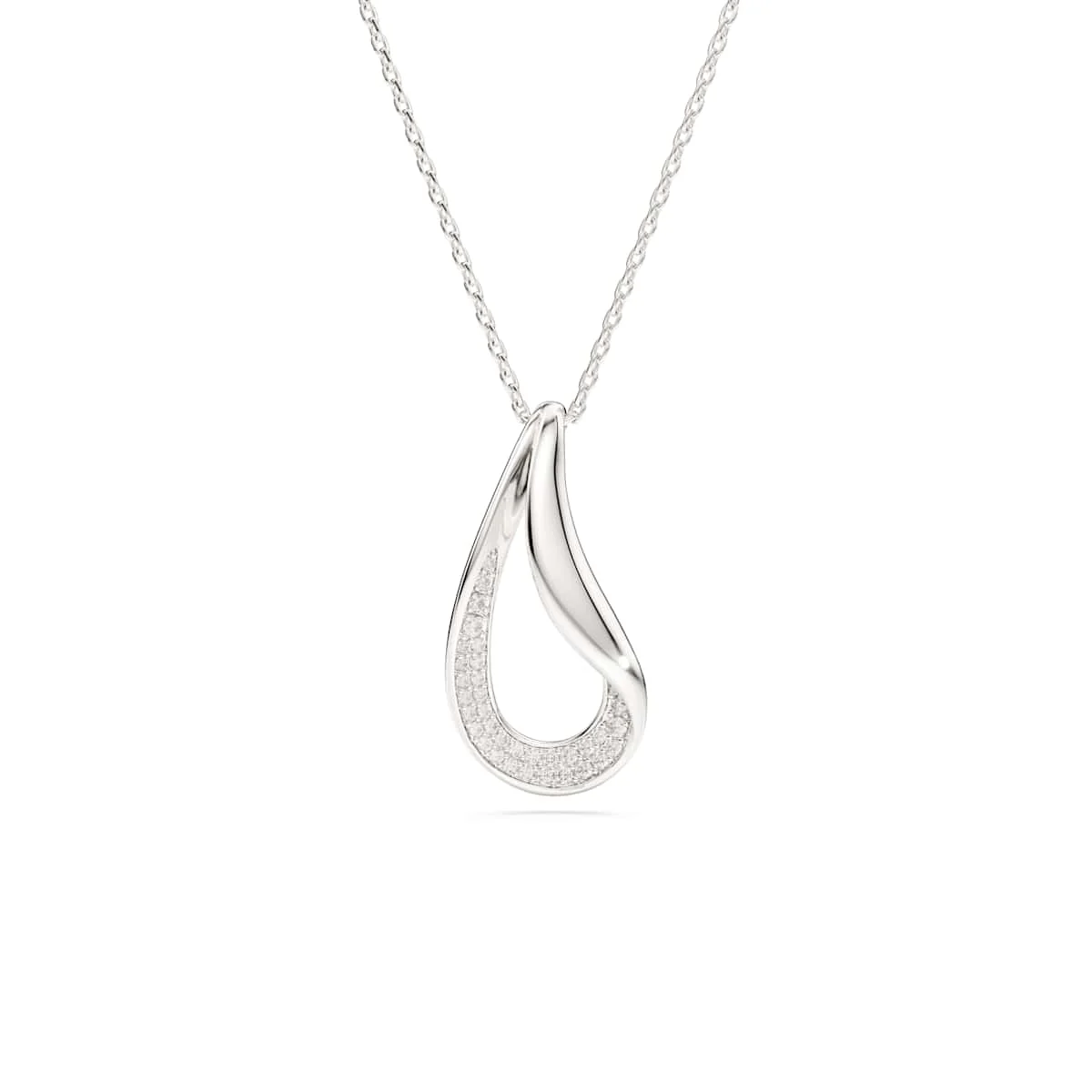 Swarovski Classica pendant Round cut Long White Sterling silver