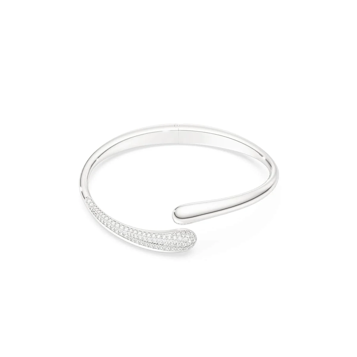 Swarovski Classica bangle Intertwining Round cut White Sterling silver L