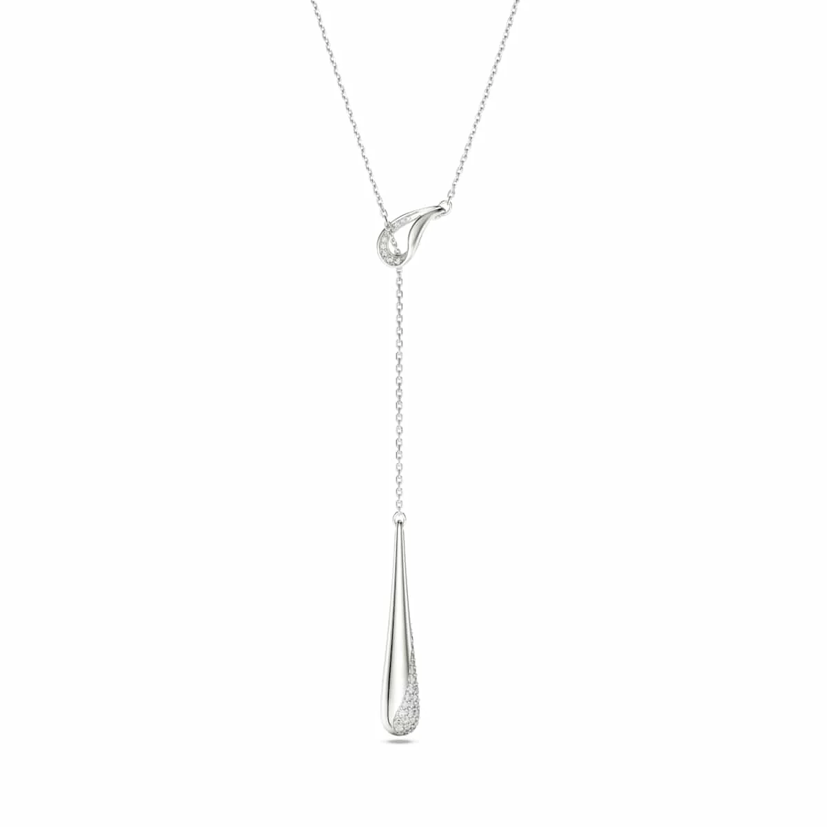 Swarovski Classica Y pendant Round cut White Sterling silver