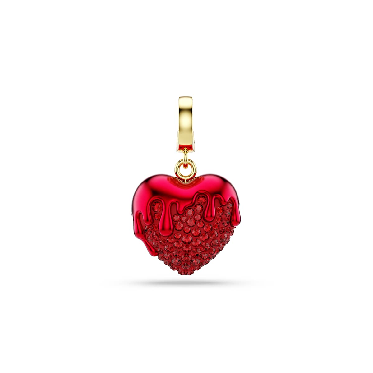 Swarovski Idyllia charm, Round cut, Heart, Red, Gold-tone plated : 5742994