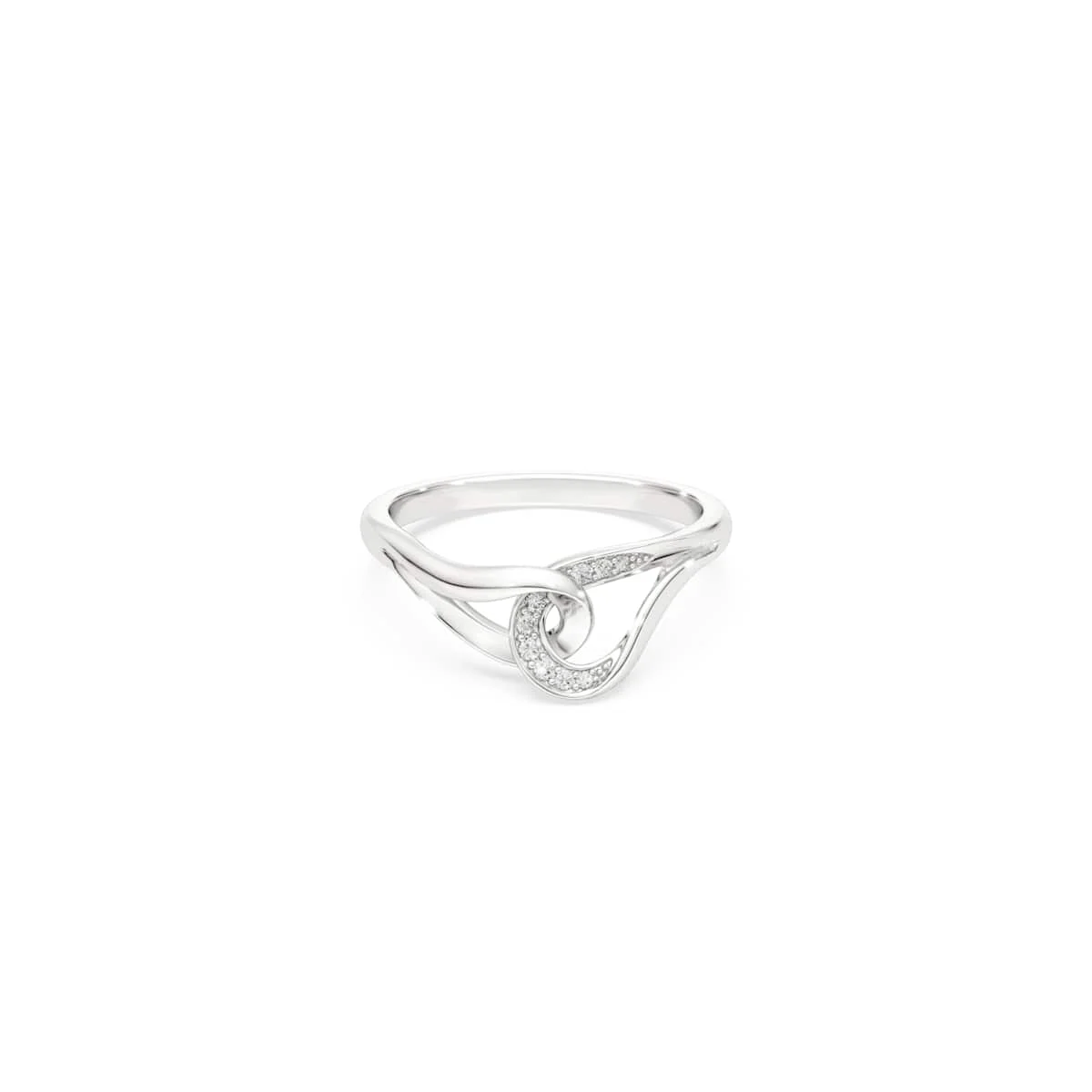 Swarovski Classica ring Round cut Interlocking White Sterling silver