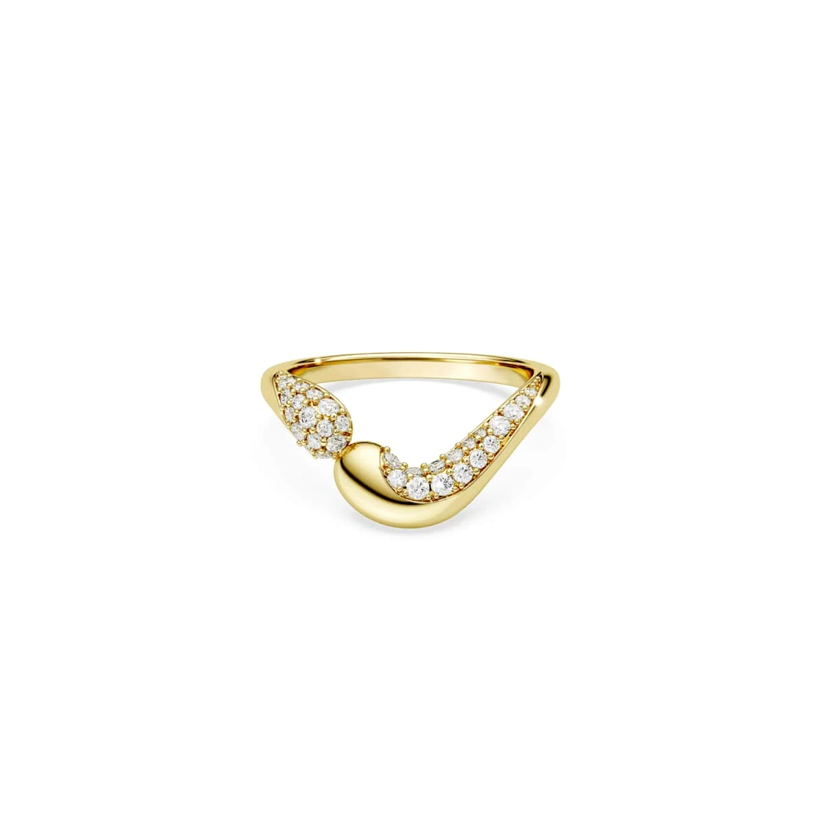 Swarovski Classica open ring Round cut White Sterling silver 18ct gold finish