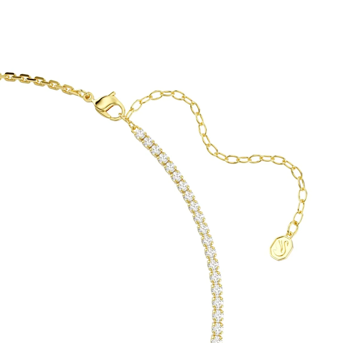 Swarovski Matrix necklace Round cut White 18ct gold finish