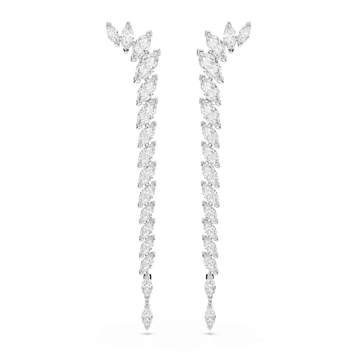 Swarovski Mesmera earrings Marquise cut White Rhodium plated
