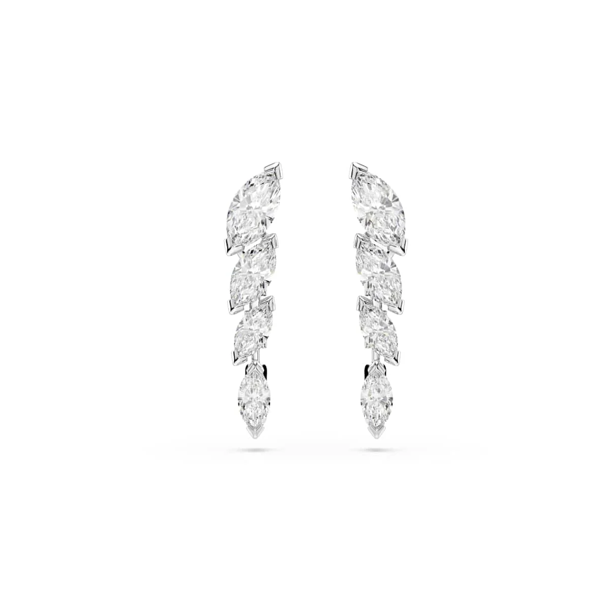 Swarovski Mesmera earrings Marquise cut White Rhodium plated