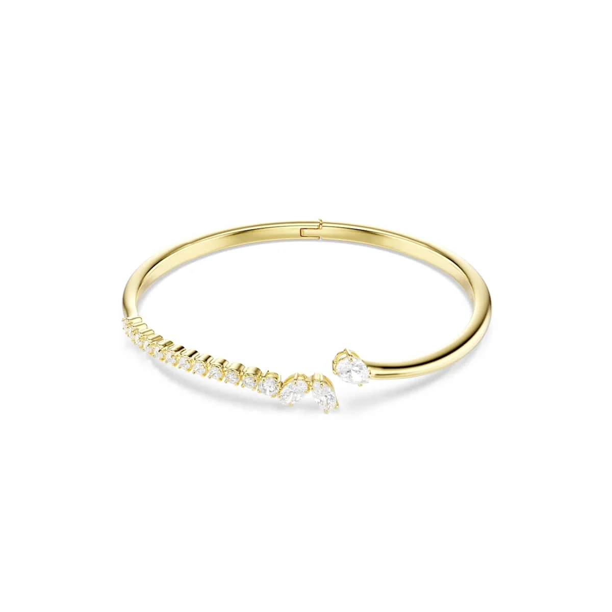 Swarovski Mesmera bangle Mixed cuts White 18ct gold finish