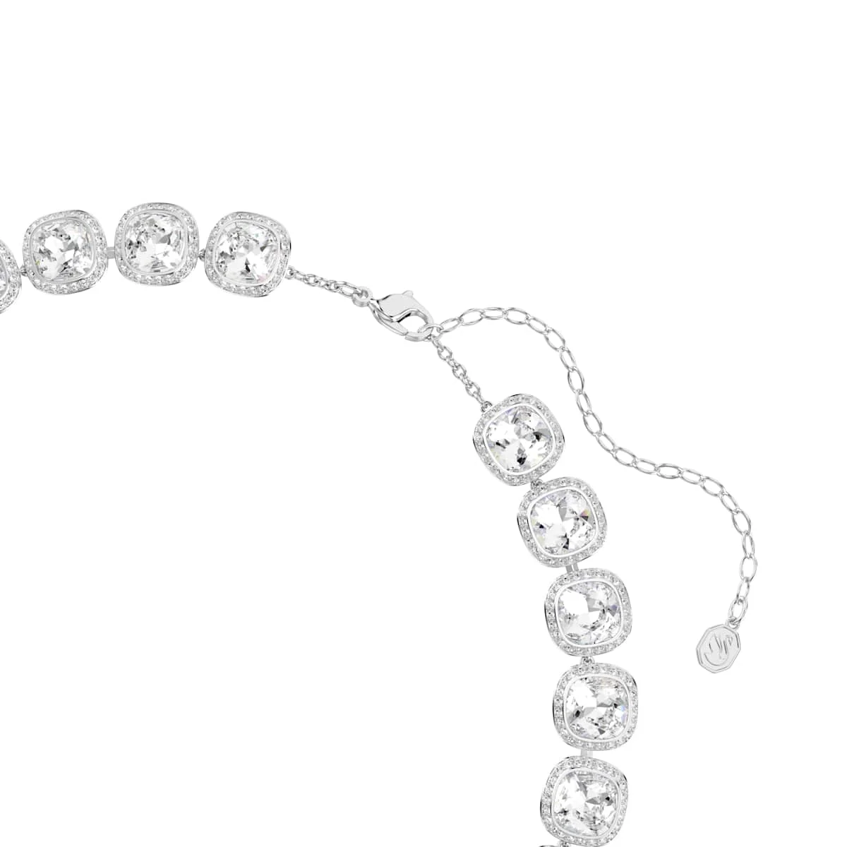 Swarovski Una Angelic necklace Cushion cut White Rhodium plated
