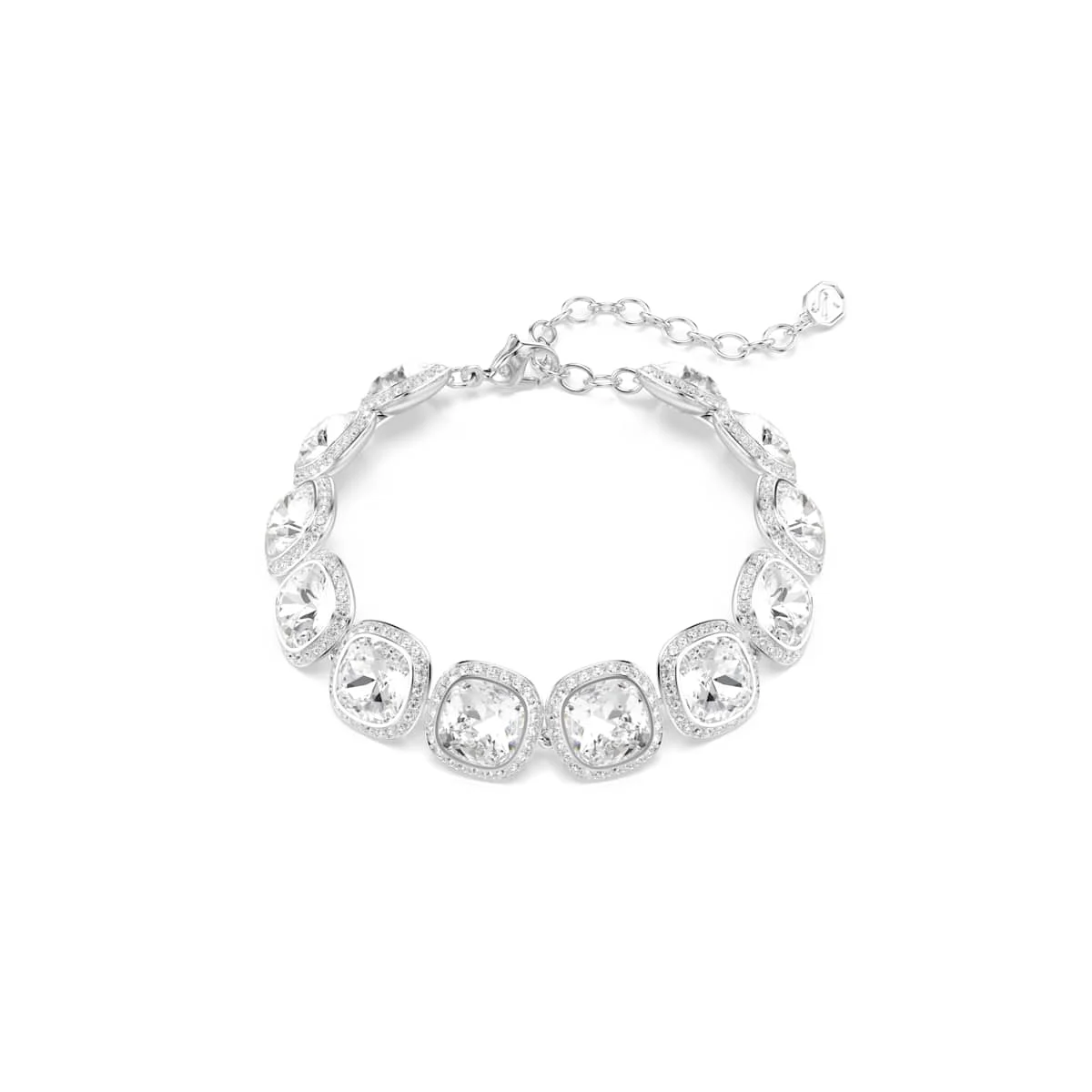 Swarovski Una Angelic bracelet Cushion cut White Rhodium plated