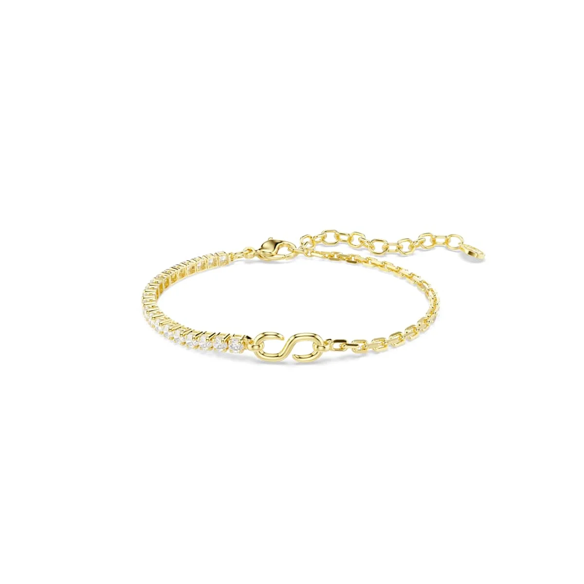 Swarovski Matrix bracelet Round cut White 18ct gold finish