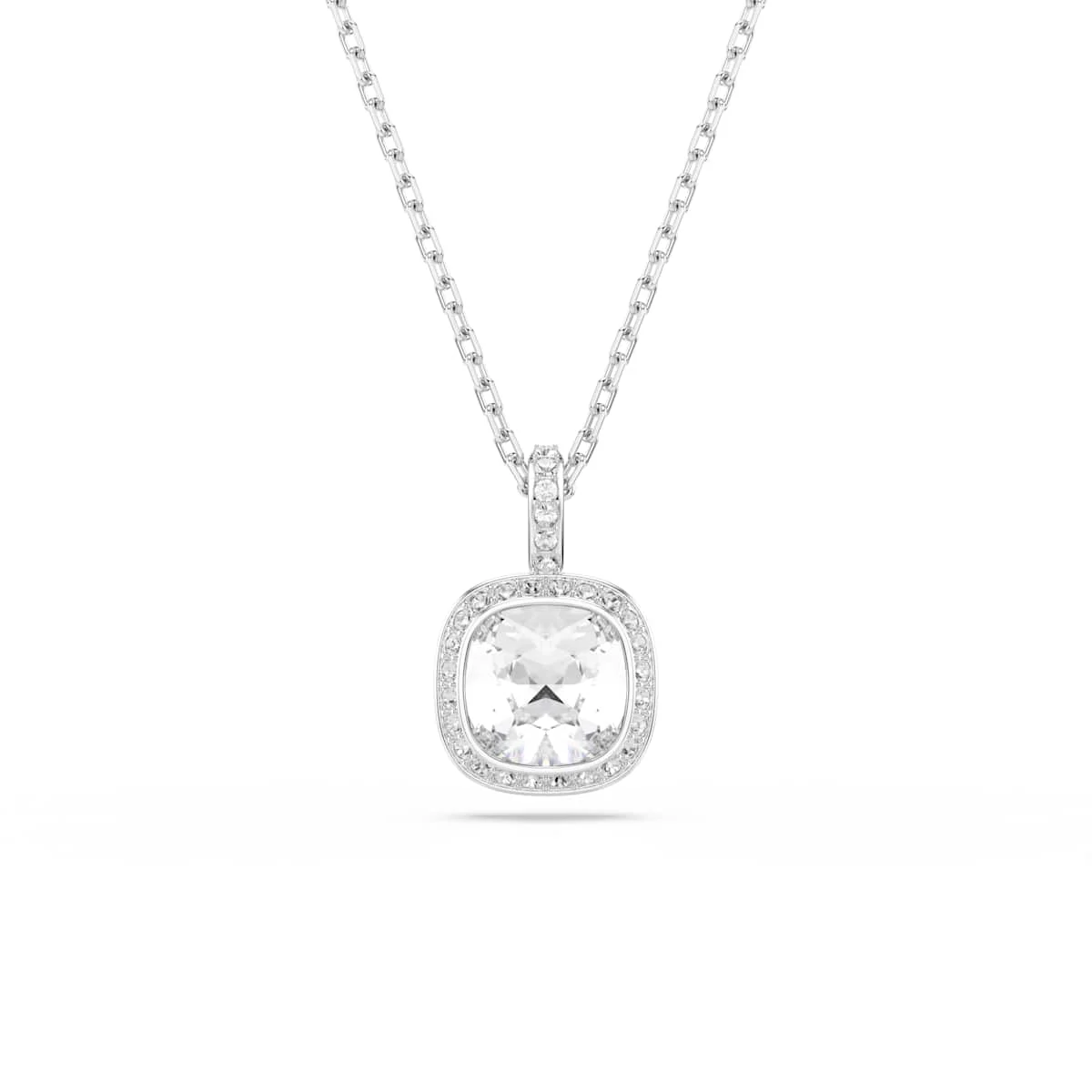 Swarovski Una Angelic pendant Cushion cut White Rhodium plated