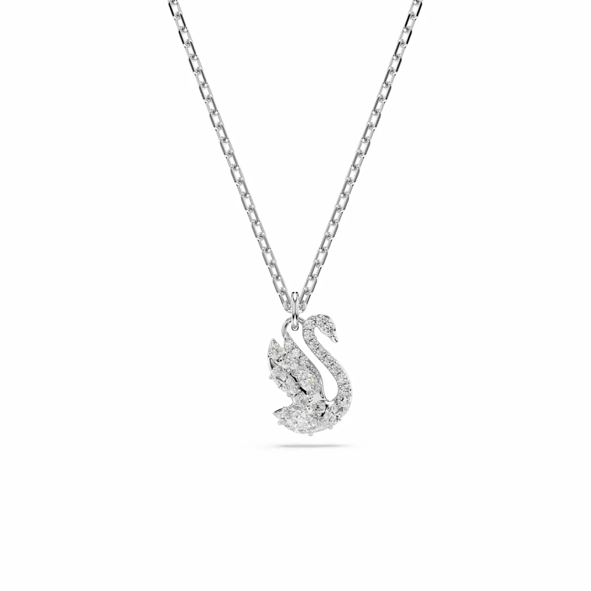 Swarovski Swan pendant Mixed cuts Swan White Rhodium plated