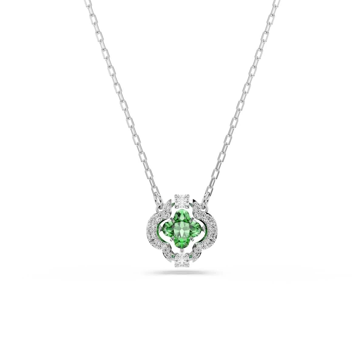 Swarovski Una Angelic pendant Mixed cuts Green Rhodium plated