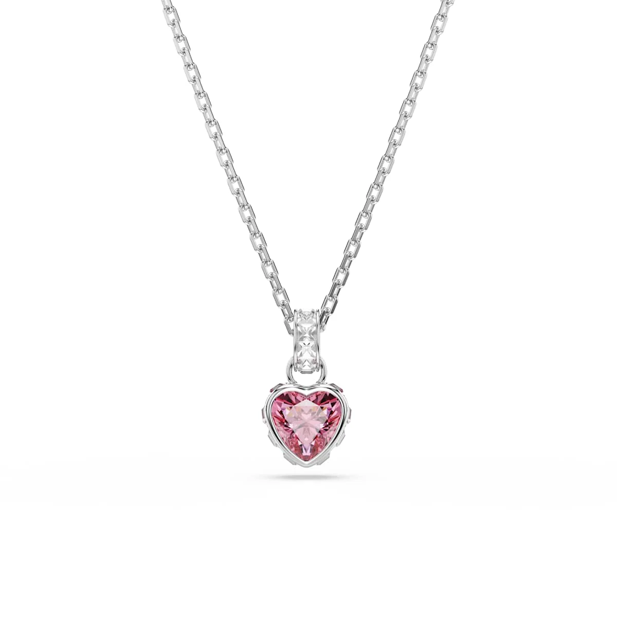 Swarovski Chroma pendant Mixed cuts Pink Rhodium plated