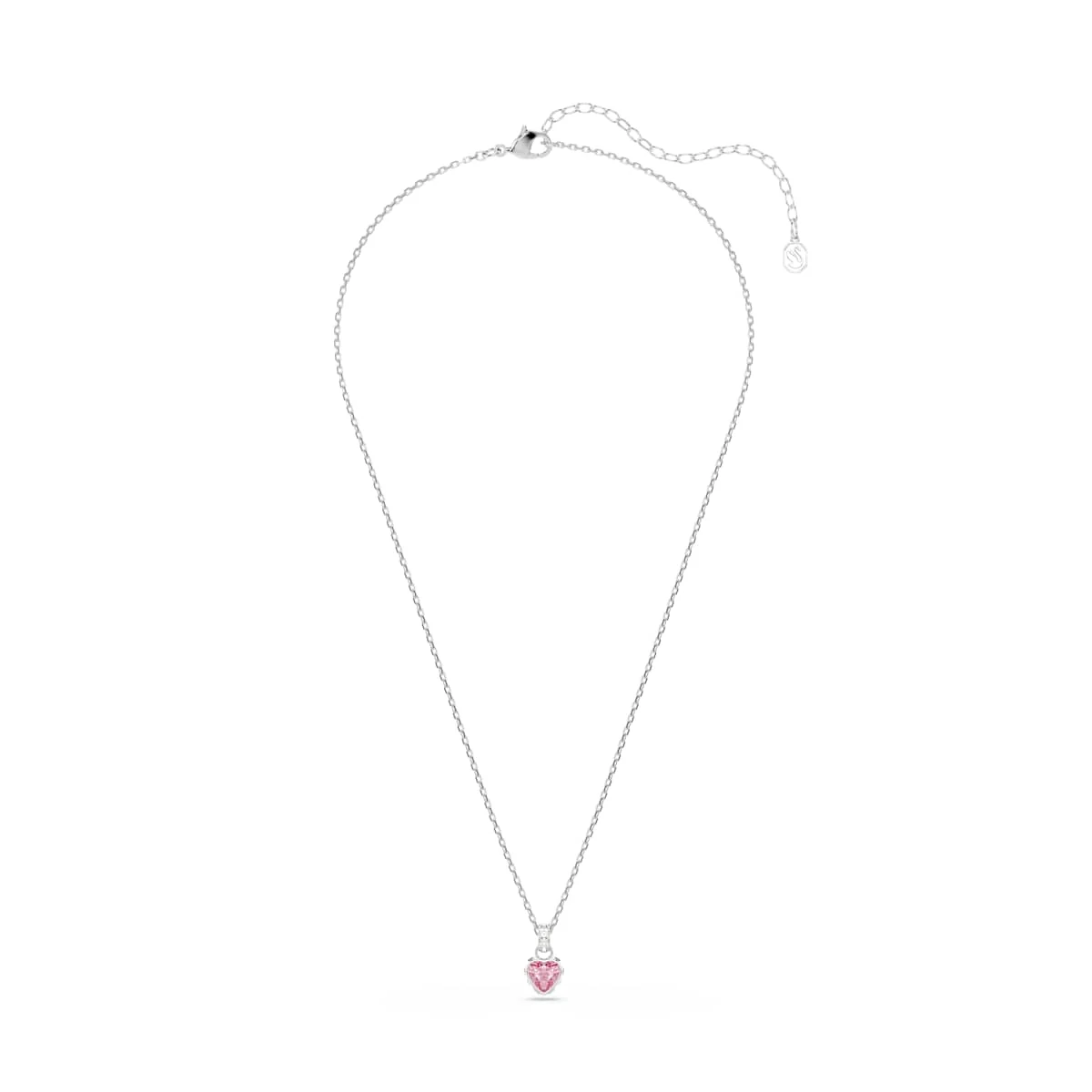 Swarovski Chroma pendant Mixed cuts Pink Rhodium plated