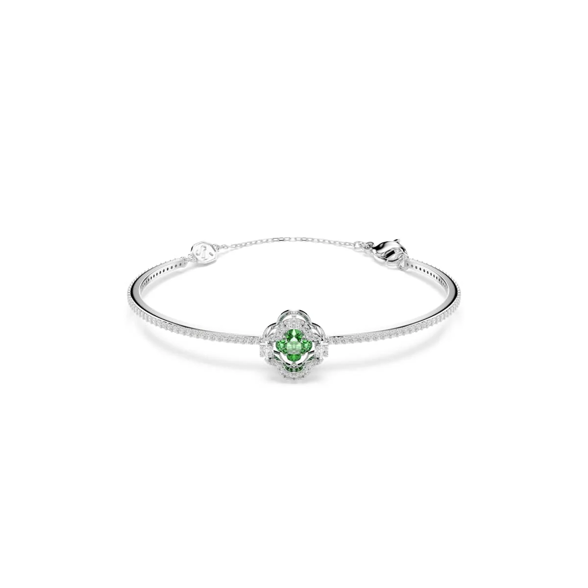 Swarovski Una Angelic bangle Mixed cuts Green Rhodium plated