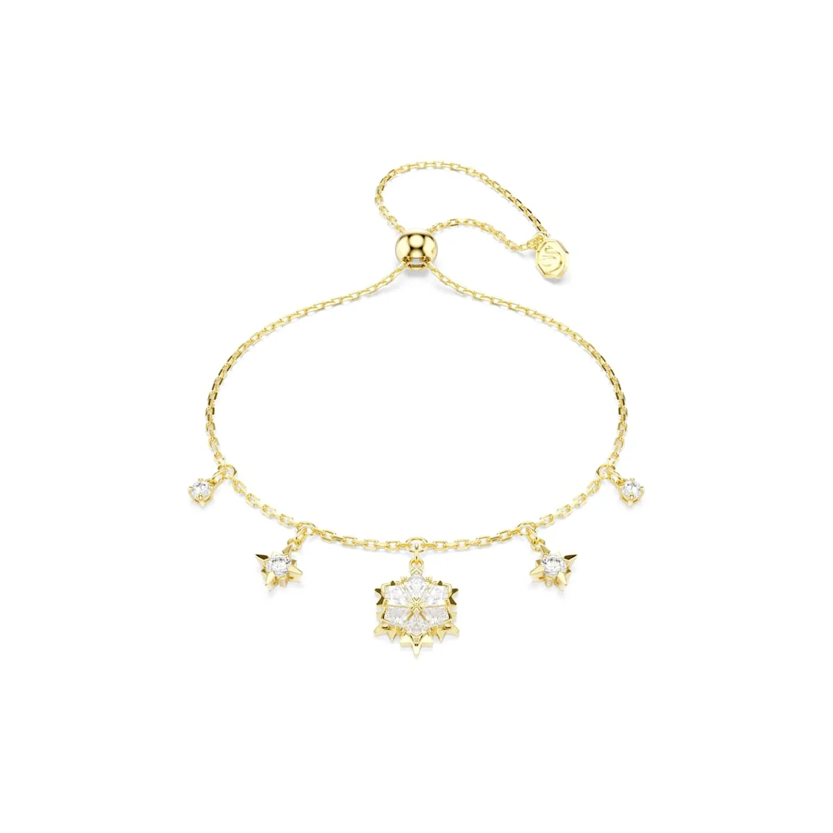 Swarovski Magic bracelet Mixed cuts Snowflake White 18ct gold finish