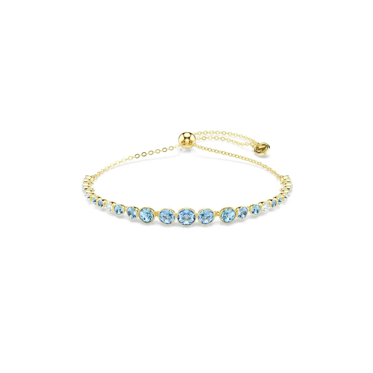 Swarovski Imber bracelet Round cut Blue 18ct gold finish