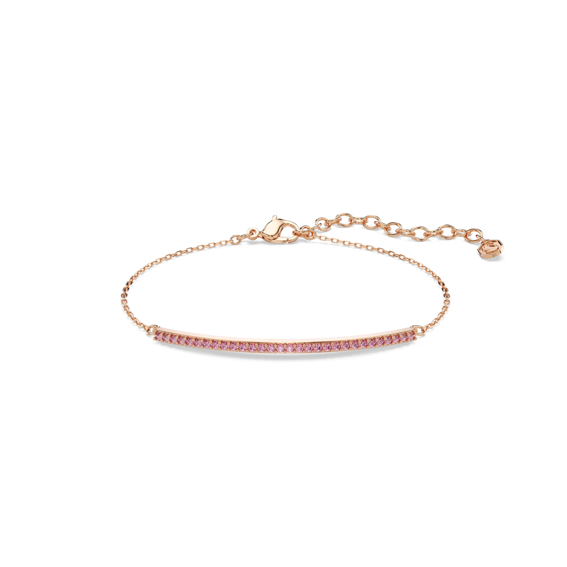 Swarovski Only bracelet Round cut Pink 18K rose gold finish