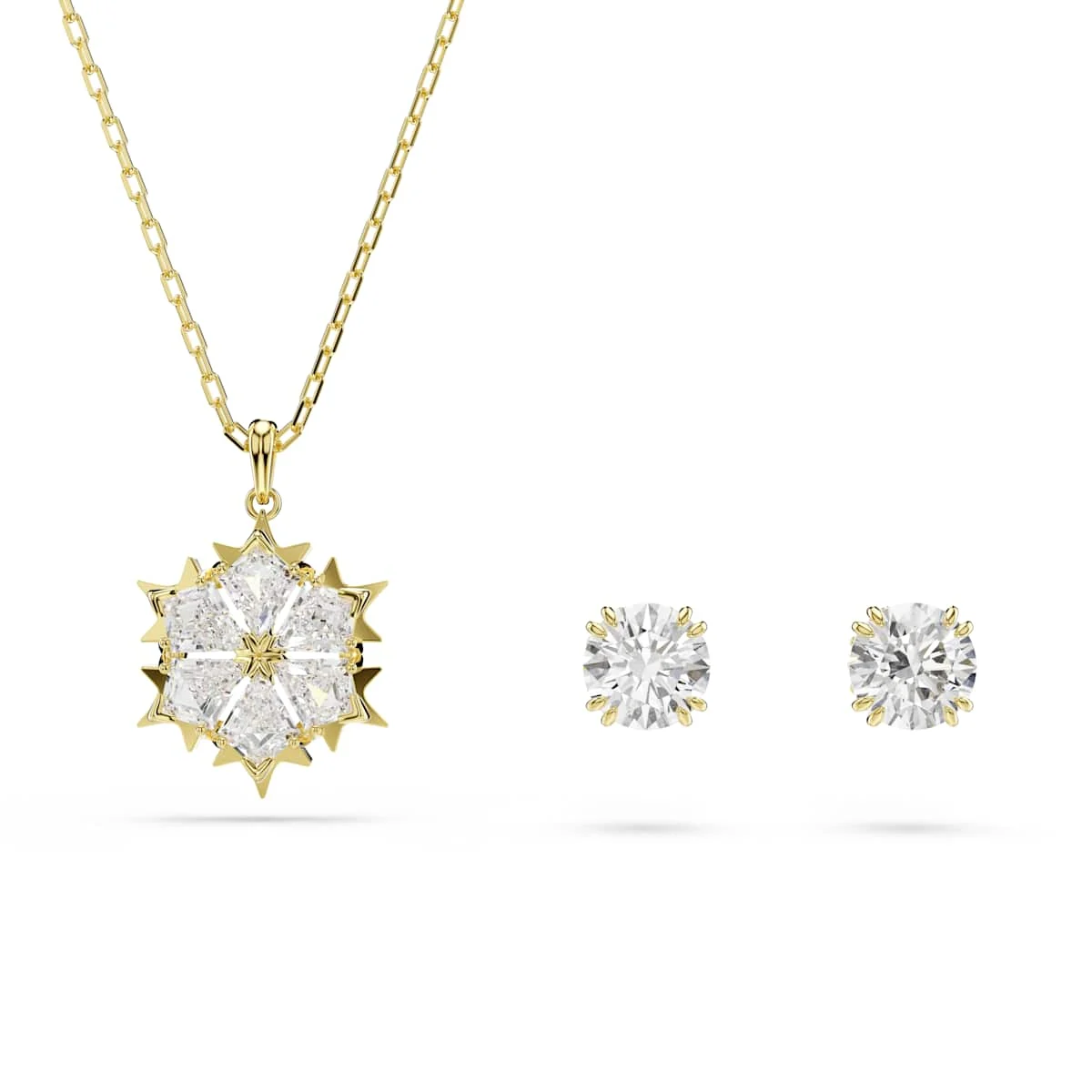 Swarovski Magic set Set (2) Mixed cuts Snowflake White 18ct gold finish