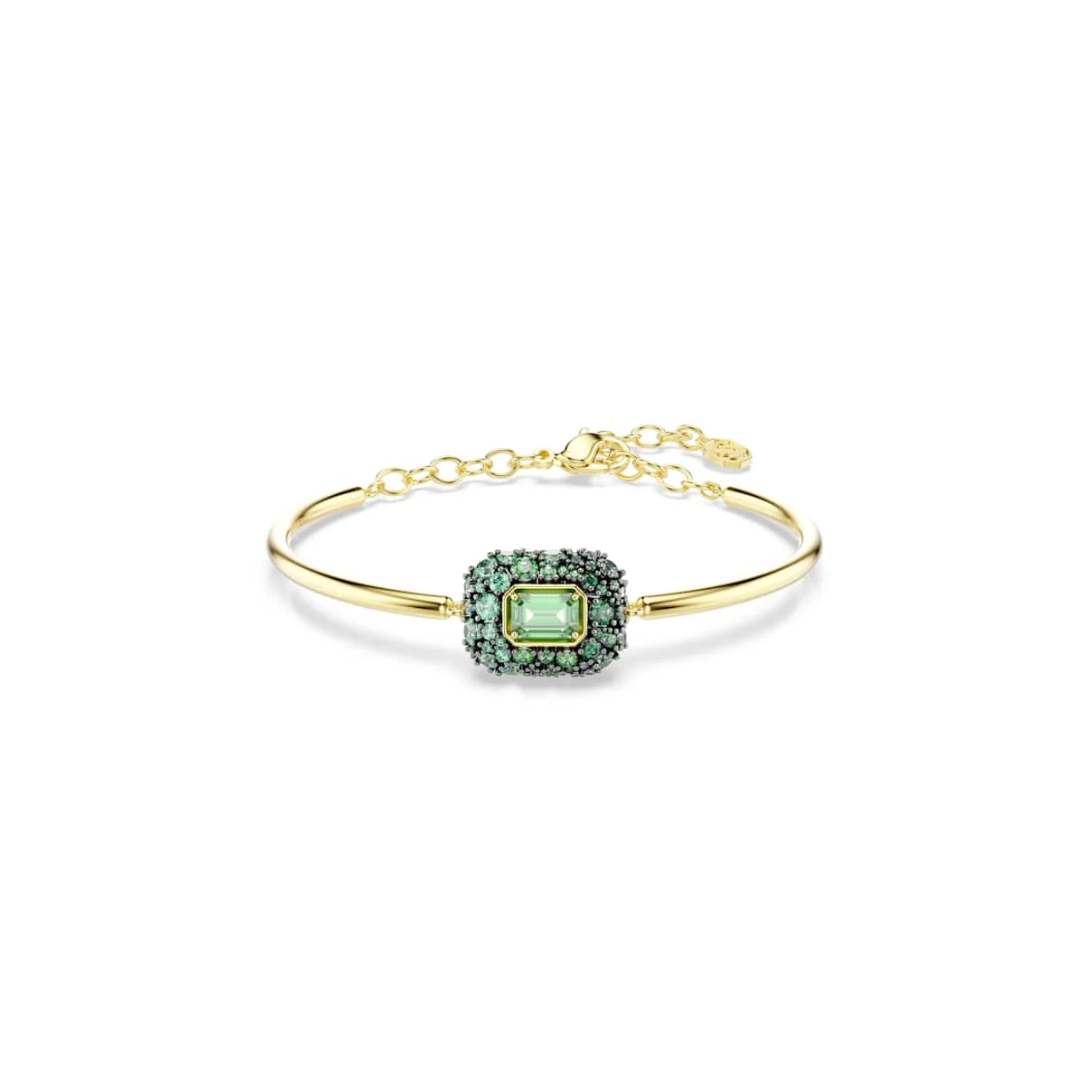 Swarovski Sublima bangle Octagon cut Green 18ct gold finish